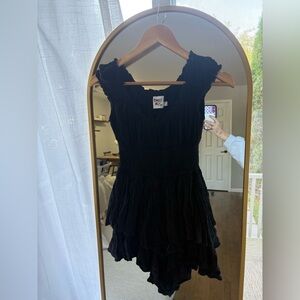 Princess Polly Black Ruffled Dress